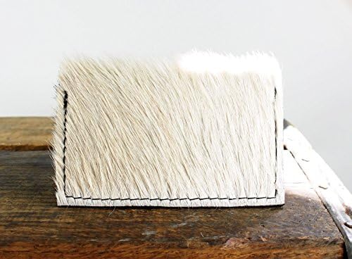 Cowhide Leather Small White Wallet