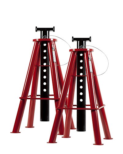 Sunex 1410 10-Ton, High Height, Pin Type, Jack Stands, Pair