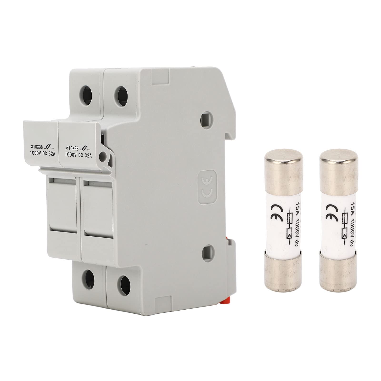 TICFOX DC Fuse 15A Solar PV Fuse Short Circuit Protection Breaking Protection 32A 2P PV Fuse Holder Set 1000VDC