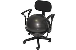 Deluxe Fitness Ball Chair in Black