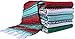 El Paso Designs Mexican Yoga Blanket | Colorful Falsa Serape | Park Blanket, Yoga Towel, Picnic, Beach Blanket, Patio Blanket, Soft Woven Saddle Blanket, Boho Home Décor (Red, Mint and Gray)