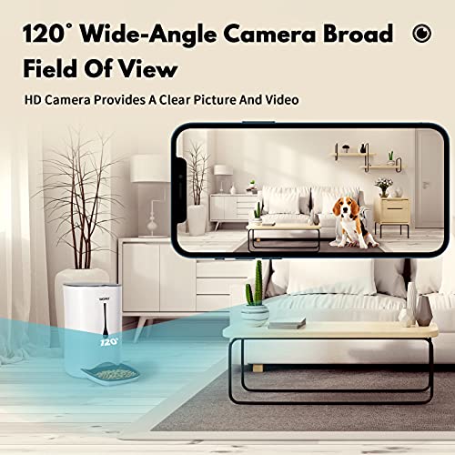 WOPET SmartFeeder,Automatic Pet Dog and Cat Feeder,6-Meal Auto Pet Feeder with Timer Programmable,HD Camera for Voice… - Image 3