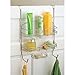 iDesign Neo Metal Bathroom Over The Door Shower Caddy with Storage Baskets Shelves and Hooks for Shampoo, Conditioner, Soap, Loofahs, Hand Towels, 13.25