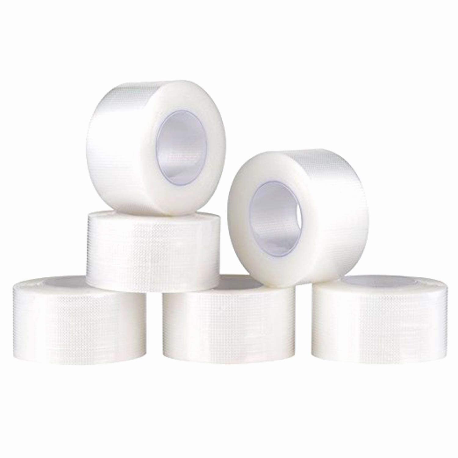 Whaline 6 Rolls Micropore Adhesive Tape, Clear Medical Tape Breathable Eyelash Extension Tape, 1 Inch Wide, 10 Yard Each Roll