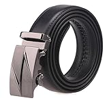 Men's Automatic Buckle Leather Genuine Leather Belts-Black/Brown（A16/23/24/B04）