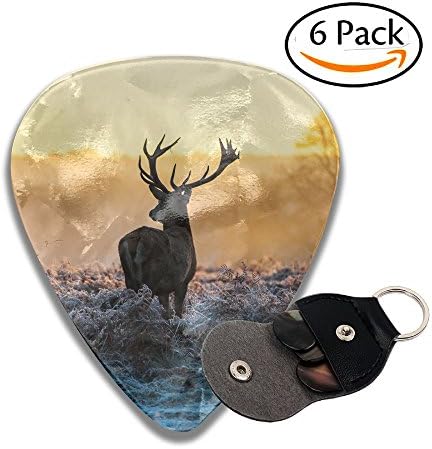 Unique Red Deer In Morning Sun Designs Music Gifts Celluloid Guitar Picks - 6 Pack