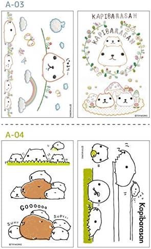 カピバラさん公式オリジナルグッズ ミニウォールステッカー 15 22 5cm 2枚入 全4デザイン むかし話のはじまりはじまり ん Otona Kapibarasan 線画 刺繍 シール 剥がせる壁紙 壁 ガラス 刺繍デザイン B072n77mqt 405円