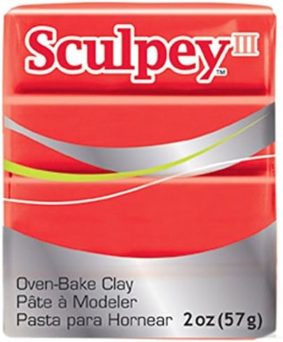 Sculpey III Oven Bake Modeling Clay in Red Hot Red (2 oz)