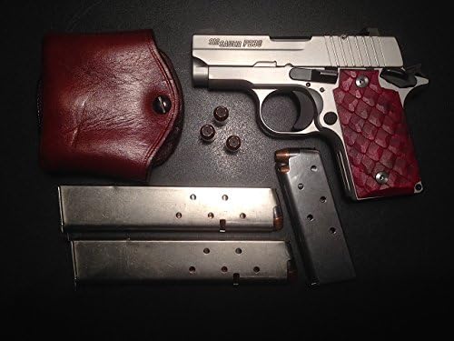 Sig Sauer P238 Custom "Dragon Scales" High-Impact Polymer P238 Grips in Blood Red