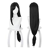 PWEINCY Black Costume Wig Women Long Synthetic Hair