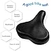 Zacro Oversized Bike Seat, Super Large Wide Bicycle Saddle for Outdoor Bike, Stationary Bicycle and Road Bike, Breathable Black Saddle, Bonus with One Mounting Wrenchthumb 3