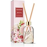 COCODOR Herbarium Reed Diffuser/Black Cherry/6.7oz(200ml)/ Fragrance Scent Essential Oil Stick Diffuser Set for Bedroom Bathroom Home Décor