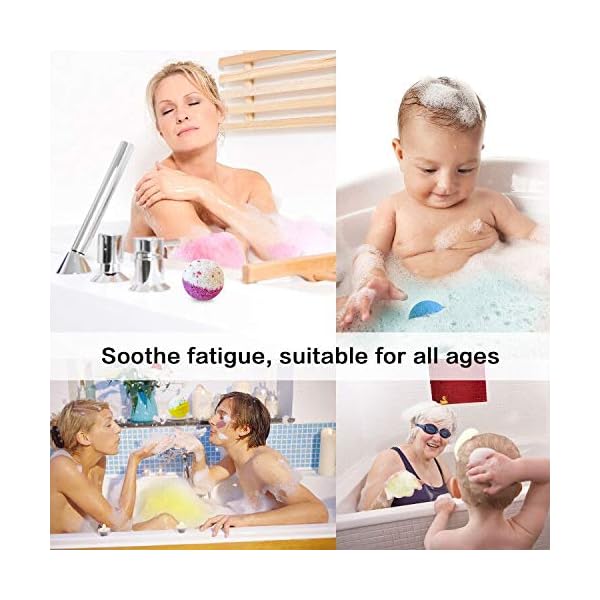 5+1 Bath Bombs Gift Set, 100% Handmade Pure Essential Oil Bath Bombs, Fizzy Spa for Moisturing Skin, Best Gift Choice…