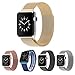 Apple Watch Band,Teslasz® 42mm Mesh Replacement Strap Stainless Steel Milanese Loop Strap Magnetic Buckle Wrist Band for Apple iWatch All Models (Gold 42 MM)