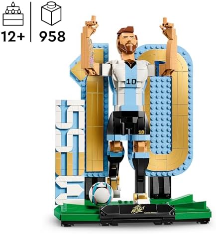 Editions Lionel Messi – Leggenda del Calcio Giocattolo - Kit Modellismo con Action Figure 3D da Esposizione - Decorazione Cameretta - Regalo per Bambini e Bambine da 12 Anni e Fan Adulti - 43015