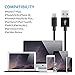 Lightning Cable, IVVO 4 Pack 1FT 3FT 6FT 10FT Durable Nylon Braided Cord Lightning to USB Cable Charger for Apple iPhone 7/7 Plus/6/6s/6Plus/6s Plus/5/5c/5s/SE,iPad iPod Nano iPod Touch(Black)