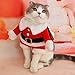 Bolbove Pet Christmas Santa Claus Suit Costume for Small Dogs Cats Jumpsuit Winter Coat Warm Clothes (Red, Medium)