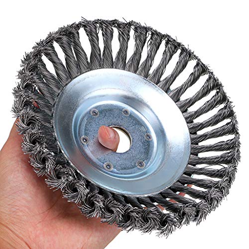image for Skelang 6 Inches Trimmer Head Cutter, Round Steel Wire Brush Cutter He