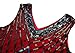 BABEYOND Women's Flapper Dresses 1920s V Neck Beaded Fringed Great Gatsby Dress (Red, XL (Fits 31.5