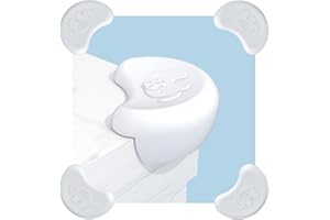 LZLTAUY 100% Silicone Corner Protector Baby, Cartoon Corner Protectors, Baby Proof Corners and Edges,Suitable for Table,Desktop, Cabinet and Other Furniture Corner Guards（White,6pcs,Crescent）