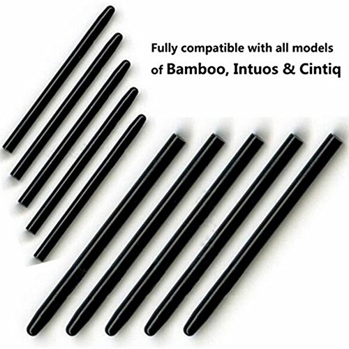 thumbnail image 2 of 10 Pcs Replacement Pen Nibs For Wacom Bamboo & Intuos Tablets - Standard Black Nibs 2 of 9