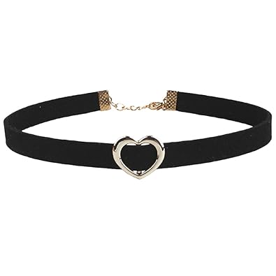 Amazon チョーカーレディース女性ハート形ゴールドメッキ ペンダント