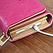 Envelope Wallet Purse Phone Case for iPhone 4 4S 5 5S Samsung S2 (Rose Red)