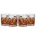 Lily's Home Acrylic Double Old Fashioned Whiskey Tumbler - Set of 4 Premium Indoor / Outdoor Whisky Scotch Tumblers - Shatterproof, Reusable, Dishwasher Safe