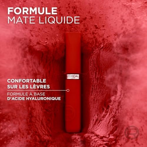 L'Oréal Paris - Rouge à Lèvres Liquide - Couleur Intense & Fini Mat - Longue Tenue - Sans Transfert - À L'Acide Hyaluronique - Infaillible Matte Resistance - Teinte : 425 Afterwork Drink(s)