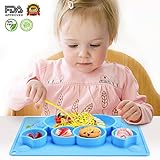Baby Placemat,Charminer Kids Suction Plates Portable Toddler Bowls, Silicone Non Slip Mats for Baby Led Weaning Cute Animal shape