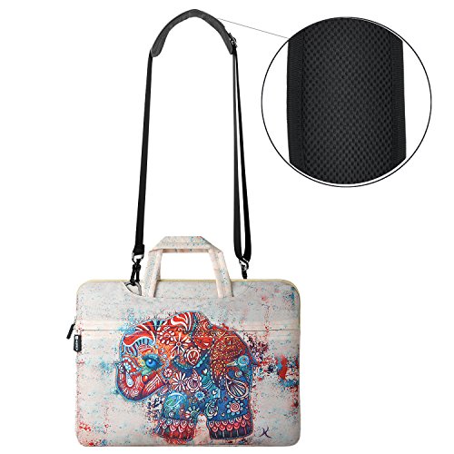 Laptop Case 13.3, HESTECH Laptop Shoulder Bag Computer Case Compatible for 12.9-13.3 MacBook Air/Pro | Surface Book | Dell HP ASUS Acer Chromebook Notebook (Elephant) - Thumbnail 3