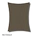 Windscreen4less 16' x 20' Sun Shade Sail Rectangle Outdoor Canopy Cover UV Block for Backyard Porch Pergola Deck Garden Patio (Brown)