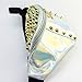 Flada Fashion Rivet Hologram Laser Fanny Pack Bum Bag Purse Waist Bag Silver