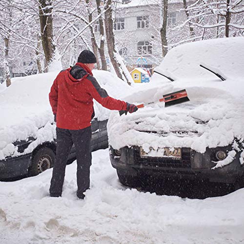 Drivaid Car Snow Brush with Squeegee, 32" to 46.5" Extendable Auto Snow
