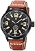 Readeel Mens Sports Wrist Watch Leather Strap Quartz Date&Week Men Watches,Brown