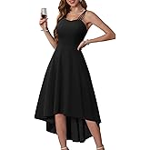 DRESSTELLS Women's Cocktail Dress 2026 Formal Wedding Guest Bridesmaid Evening Hi Low Church Prom Fit Flare Dress