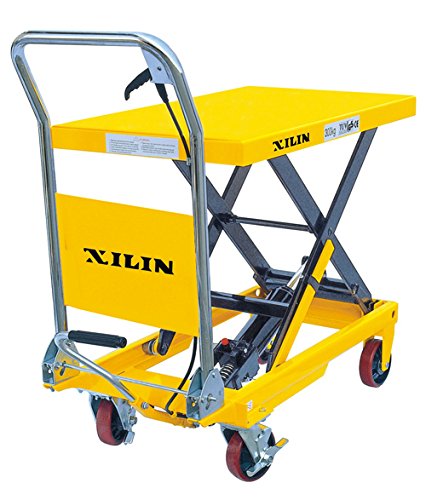 Scissor Lift Cart Table Truck, Heavy Duty Hydraulic 1,100 lbs Capacity, 35-1/2" Max. Lift Height - Xilin SP500