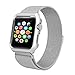 ALNBO 38mm Apple Watch Band Stainless Steel Mesh Magnetic Replacement Wrist Band with Metal Protective Case for Apple Watch Series 3 Series 2 Series 1 Sport&Edition Silver