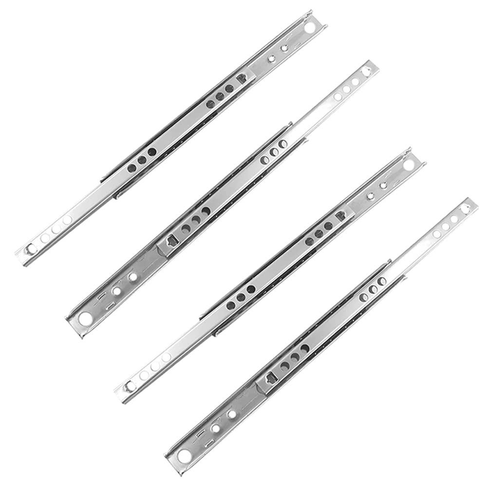 TopHomer Metal Drawer Rail Runners - Ball Bearing, 17mm W x 182mm L