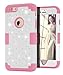 TOPSKY Compatible with iPhone 6s Plus Bling case, iPhone 6 Plus Bling case, [Shock Absorption] Bling Crystal Rhinestone High Impact Resistant Armor Defender Case for iPhone 6 Plus and iPhone 6s Plus, White Pink