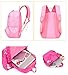 Fanci 3Pcs Polka Dot Princess Style Elementary Kids School Backpack Bookbag Set for Teens Girls School Bag with Handbag