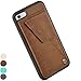 iPhone 6s Wallet Case, ZVEdeng iPhone 6 Case with Card Holder, iPhone 6 Case for Men, PU Leather Shockproof Cover Case with Card Slot Holder - Brown
