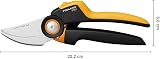 Fiskars X-Series PowerGear P961 Bypass Pruner L 22.2 cm Black Orange view 3