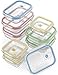 Vremi 18 Piece Glass Food Storage Containers with Locking Lids - BPA Free Airtight Oven Freezer Dishwasher and Microwave Safe Food Container Set - Small and Large Reusable Square Food Containers primary