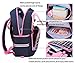 Meetbelify Rolling Backpacks For Girls School Bags with Wheels Wheeled Backpack with Pencil Case &Lunch Bag,Pink,Pack of 3