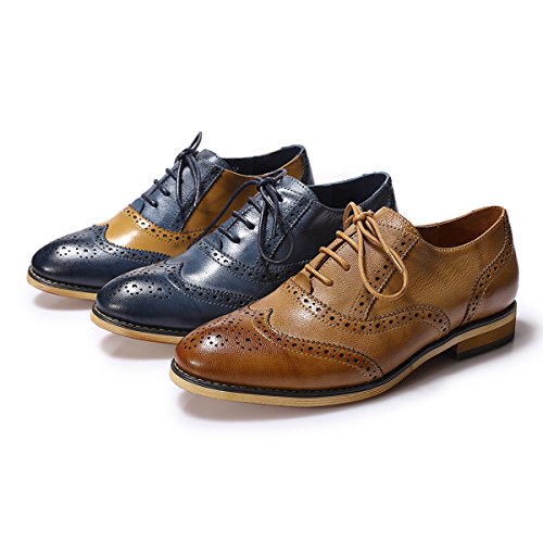 womens leather saddle oxford shoes