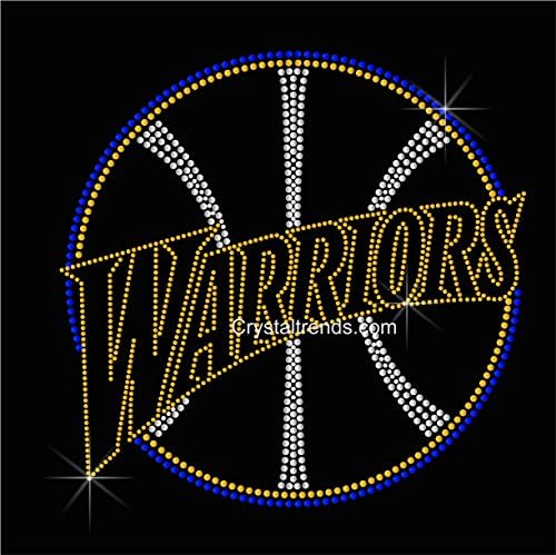 bling rhinestone "Warriors'' Heat Transfer decal iron-on. Rhinestone Heat Transfer Motif Collection.ndk1849