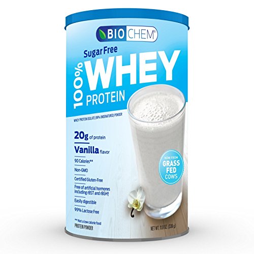 Biochem 100% Whey Sugar Free Protein, Vanilla, 11.8 Ounce