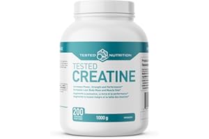 Tested Nutrition Creatine Monohydrate Powder | 5g Creatine Monohydrate | Increased Lean Muscle Mass, Improved Strength, Perfo