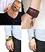 FIBO STEEL 8Pcs 8mm Wood 108 Mala Beaded Bracelet for Men Buddha Bracelet Elastic
